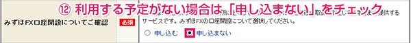みずほFX口座開設についてご確認